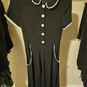 Christy Dawn NWOT Black Dress with White Trim